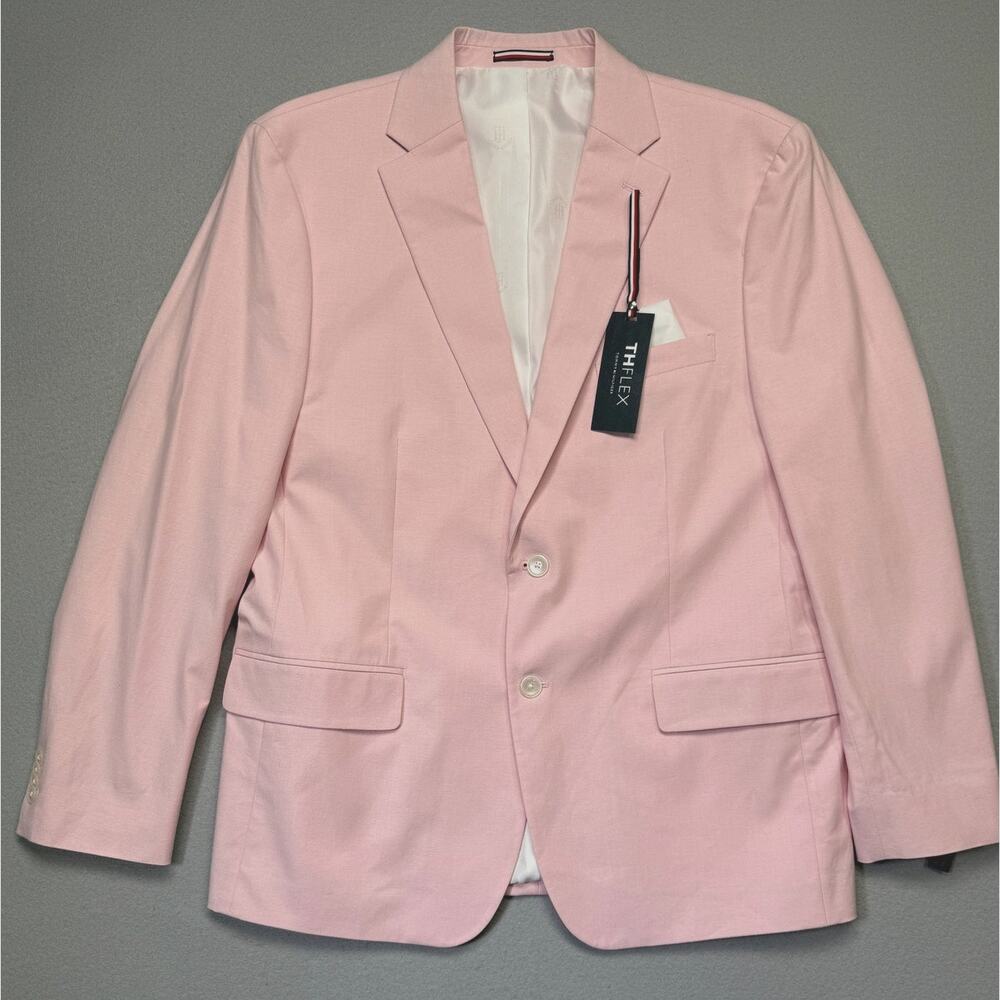 Tommy Hilfiger Men's Modern-Fit TH Flex Stretch Sport Coat Light Pink 44R$360
